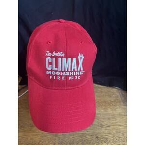 TIM SMITH'S CLIMAX MOONSHINE BALL CAP. LOOK! Fire #32 New Fire Dept Capt Rare